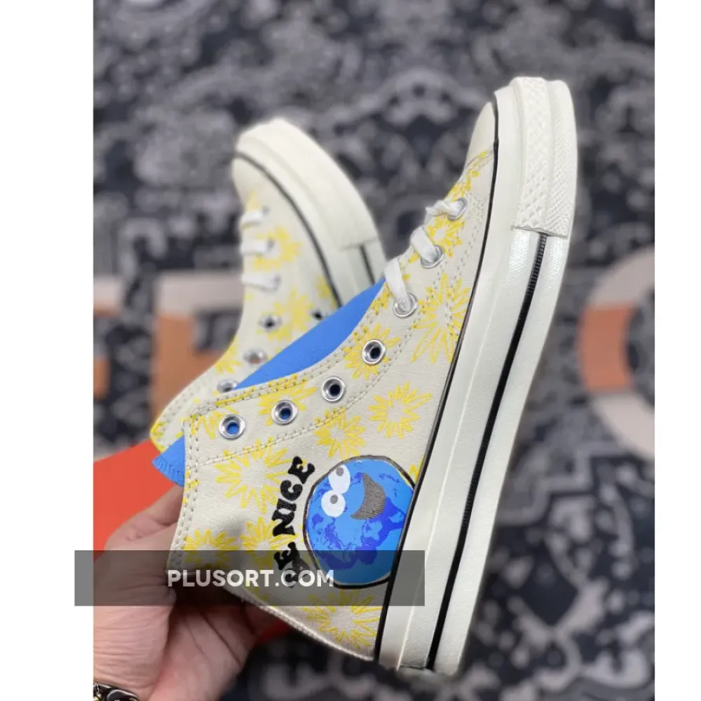 Converse Chuck 70 High ‘Sunny Floral’ Egret/University Blue/Amarillo 172863C