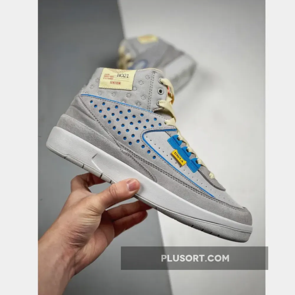 Union x Air Jordan 2 Grey Fog/Siren Red-Light Smoke Grey DN3802-001
