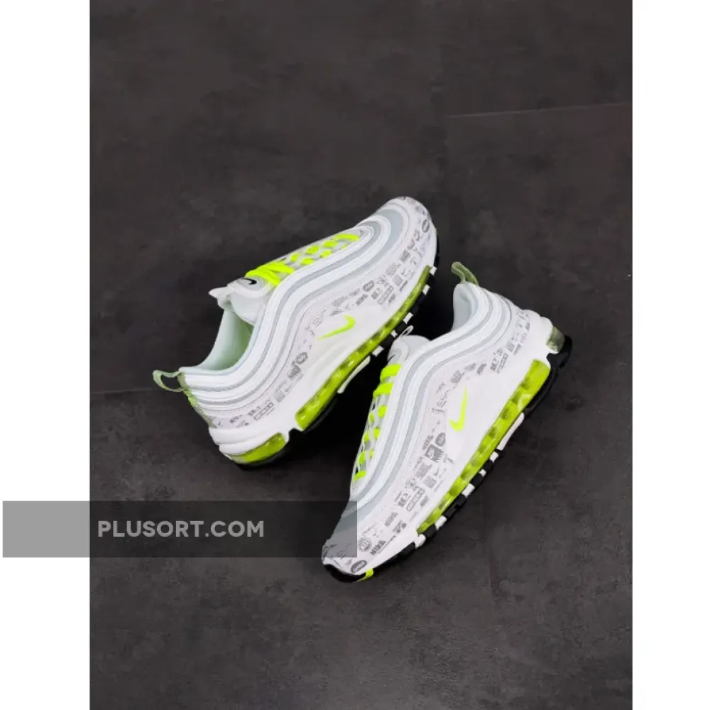 Nike Air Max 97 “Reflective Logo” White/Black-Pure Platinum-Volt DH0006-100