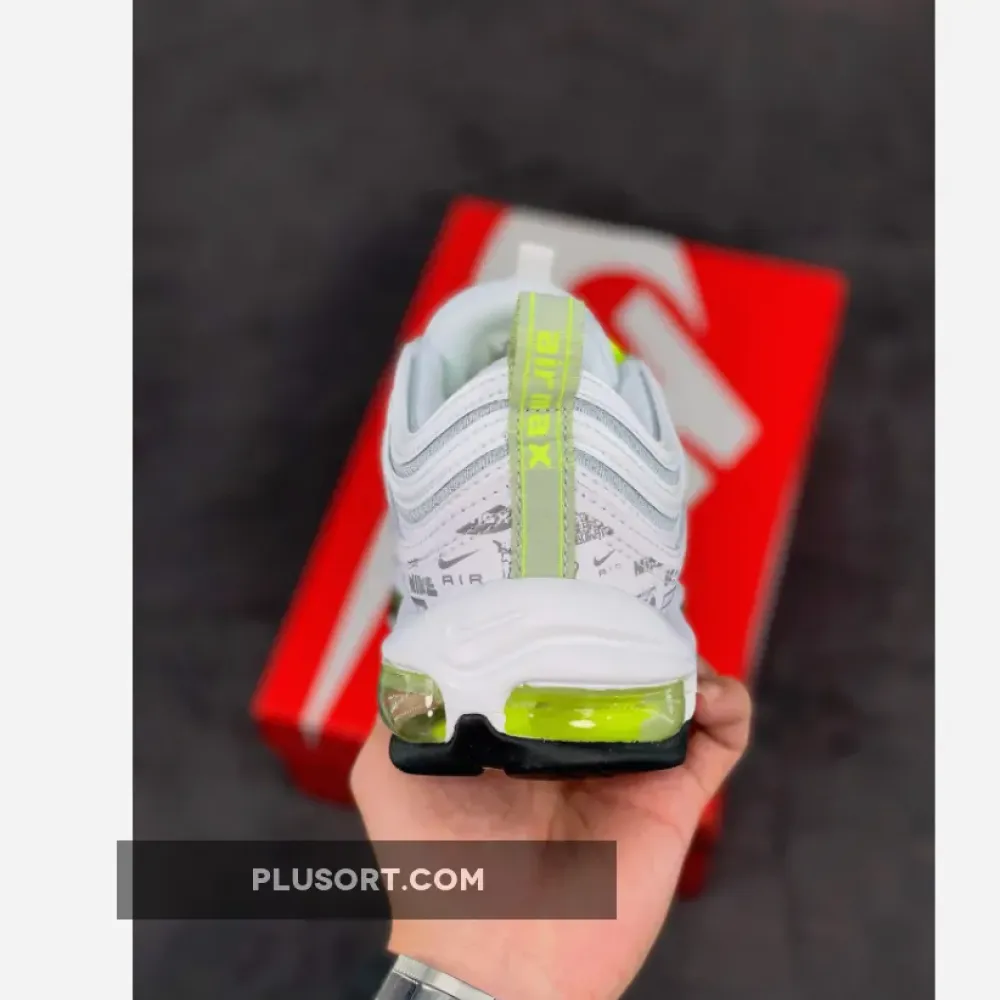 Nike Air Max 97 “Reflective Logo” White/Black-Pure Platinum-Volt DH0006-100