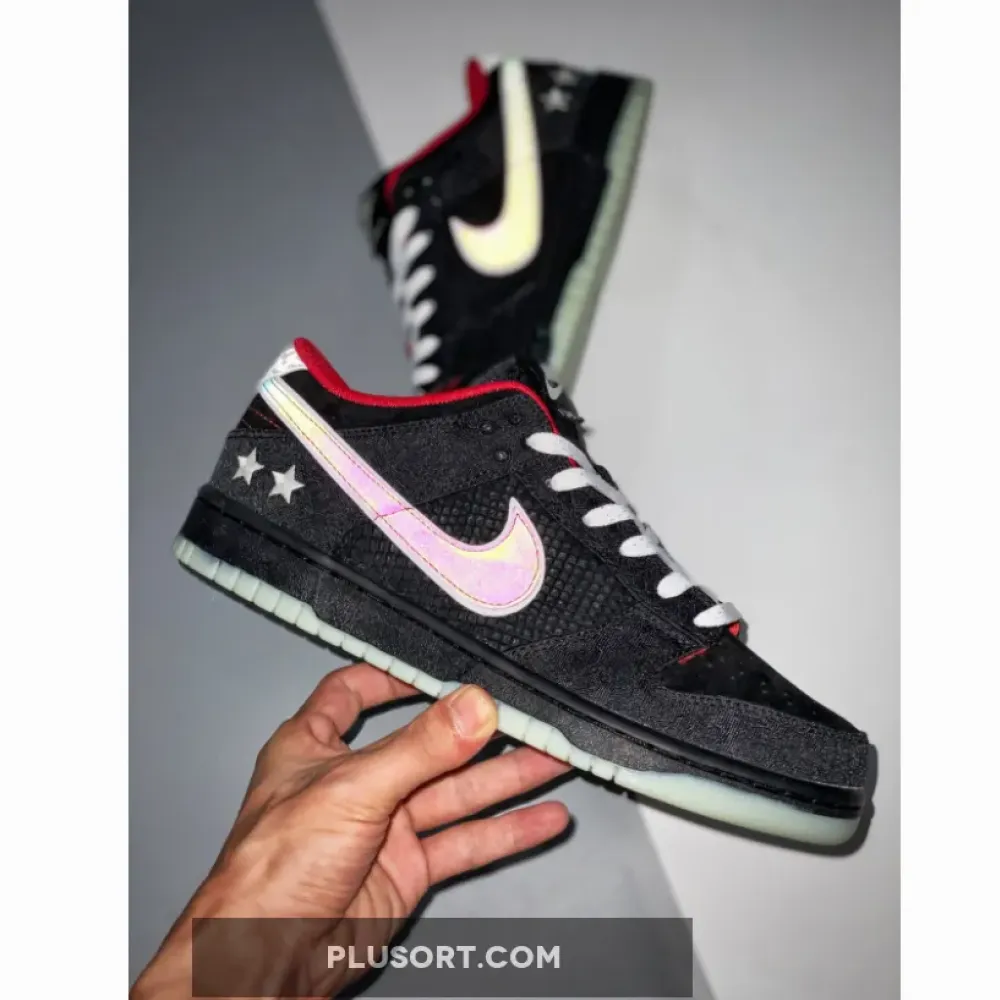 LPL x Nike Dunk Low Black/White-Bright Crimson DO2327-011