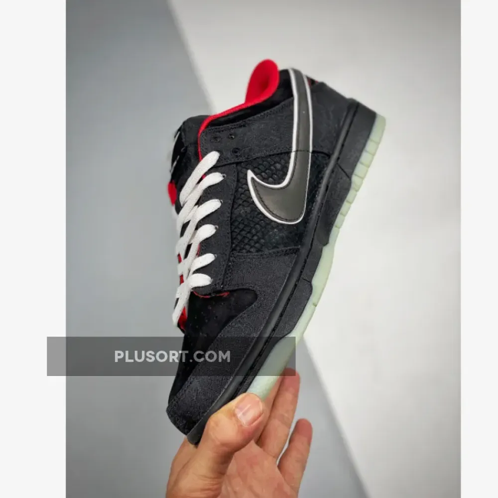 LPL x Nike Dunk Low Black/White-Bright Crimson DO2327-011
