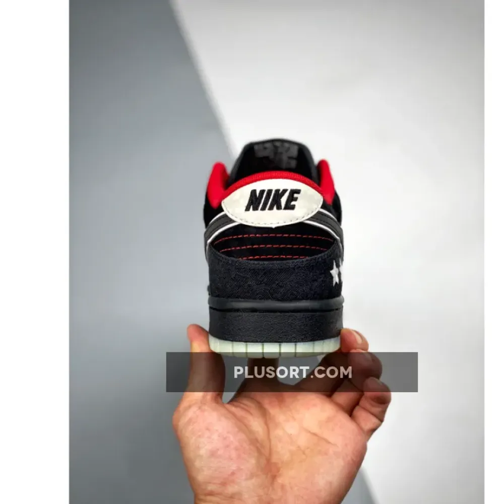 LPL x Nike Dunk Low Black/White-Bright Crimson DO2327-011