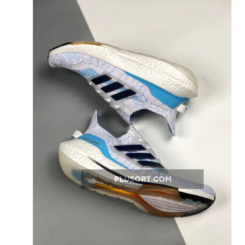 adidas Ultra Boost 2021 White/Night Indigo/Clear Blue GZ7120