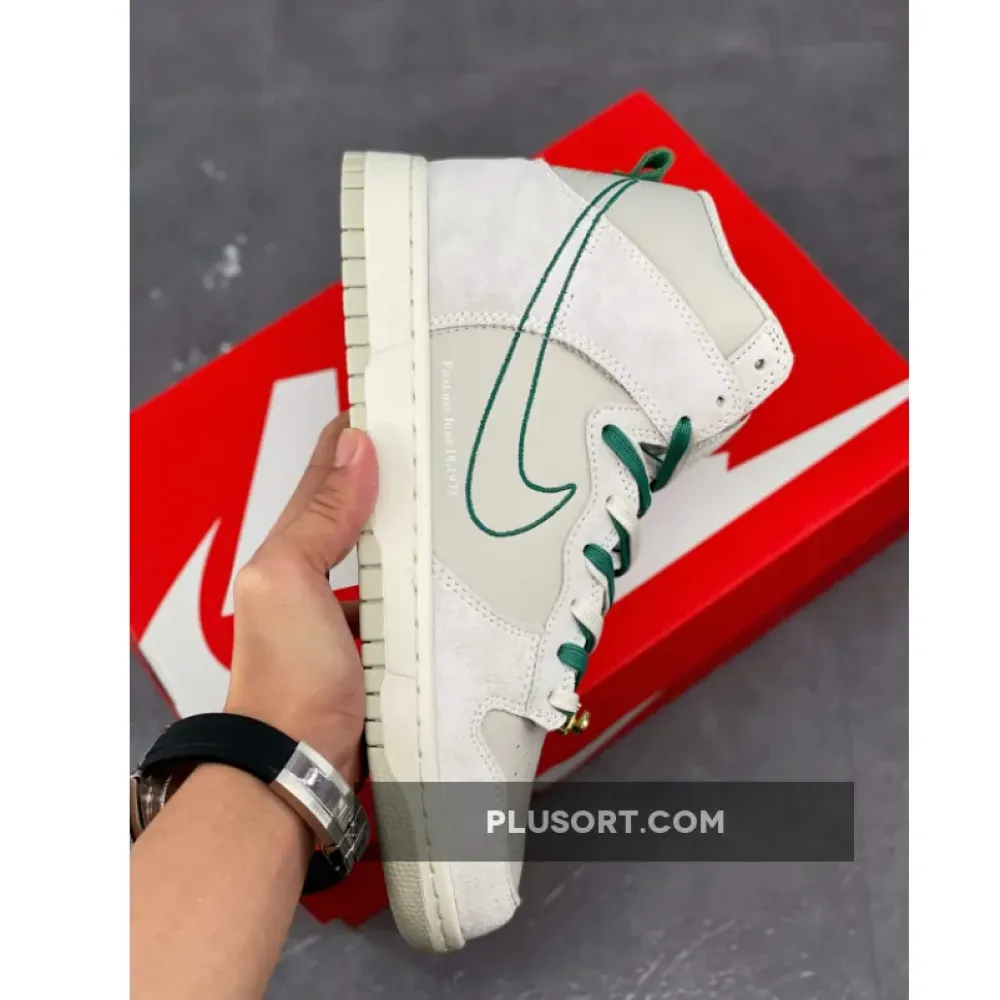 Nike Dunk High “First Use” Light Bone/Sail/Green Noise DH0960-001