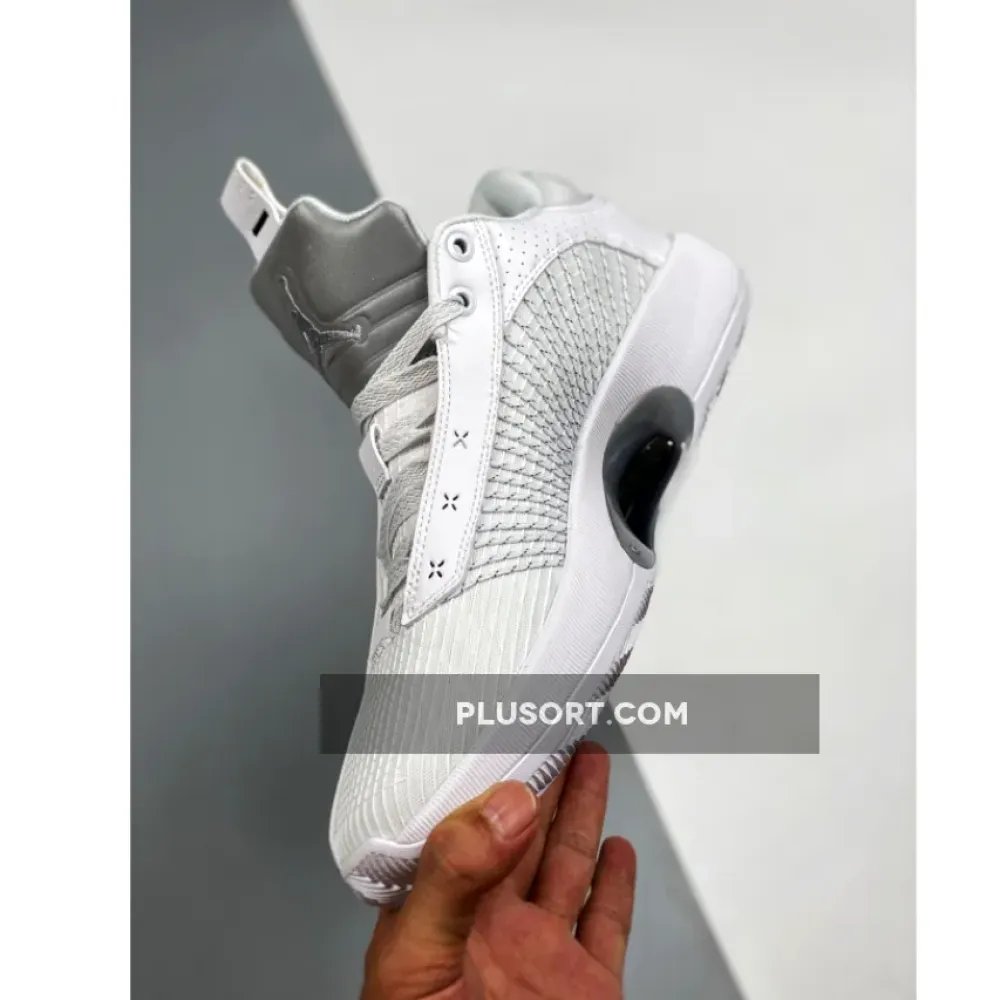 Air Jordan 35 Low White/White-Metallic Silver CW2459-100