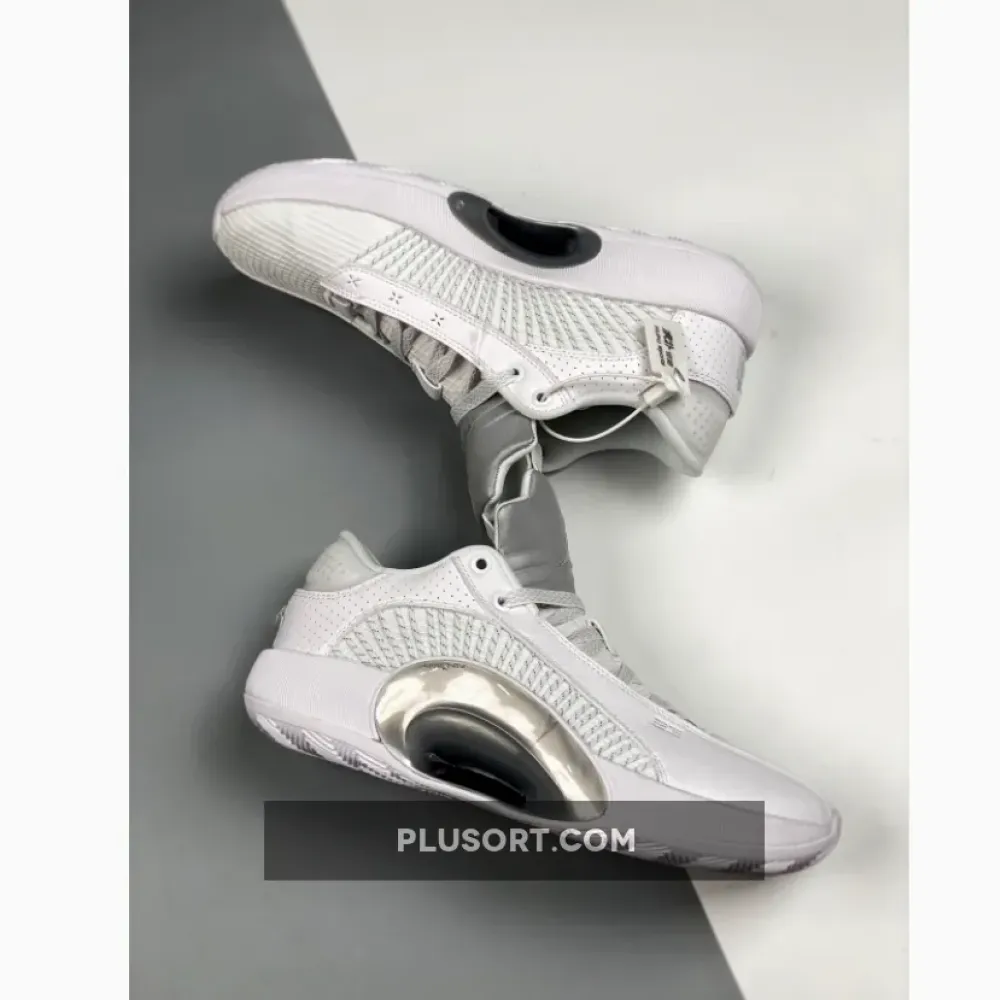 Air Jordan 35 Low White/White-Metallic Silver CW2459-100