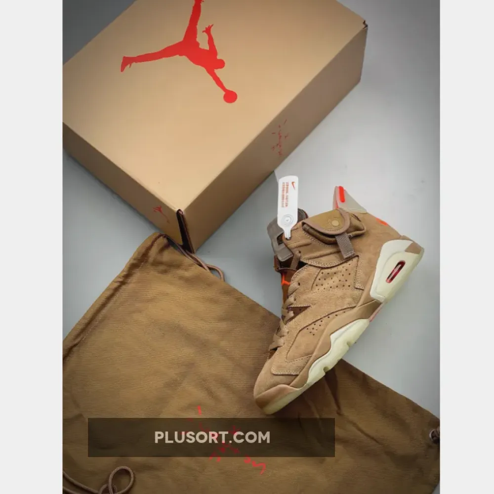 Travis Scott x Air Jordan 6 British Khaki/Sail/Bright Crimson DH0690-200