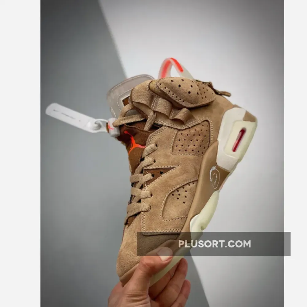 Travis Scott x Air Jordan 6 British Khaki/Sail/Bright Crimson DH0690-200