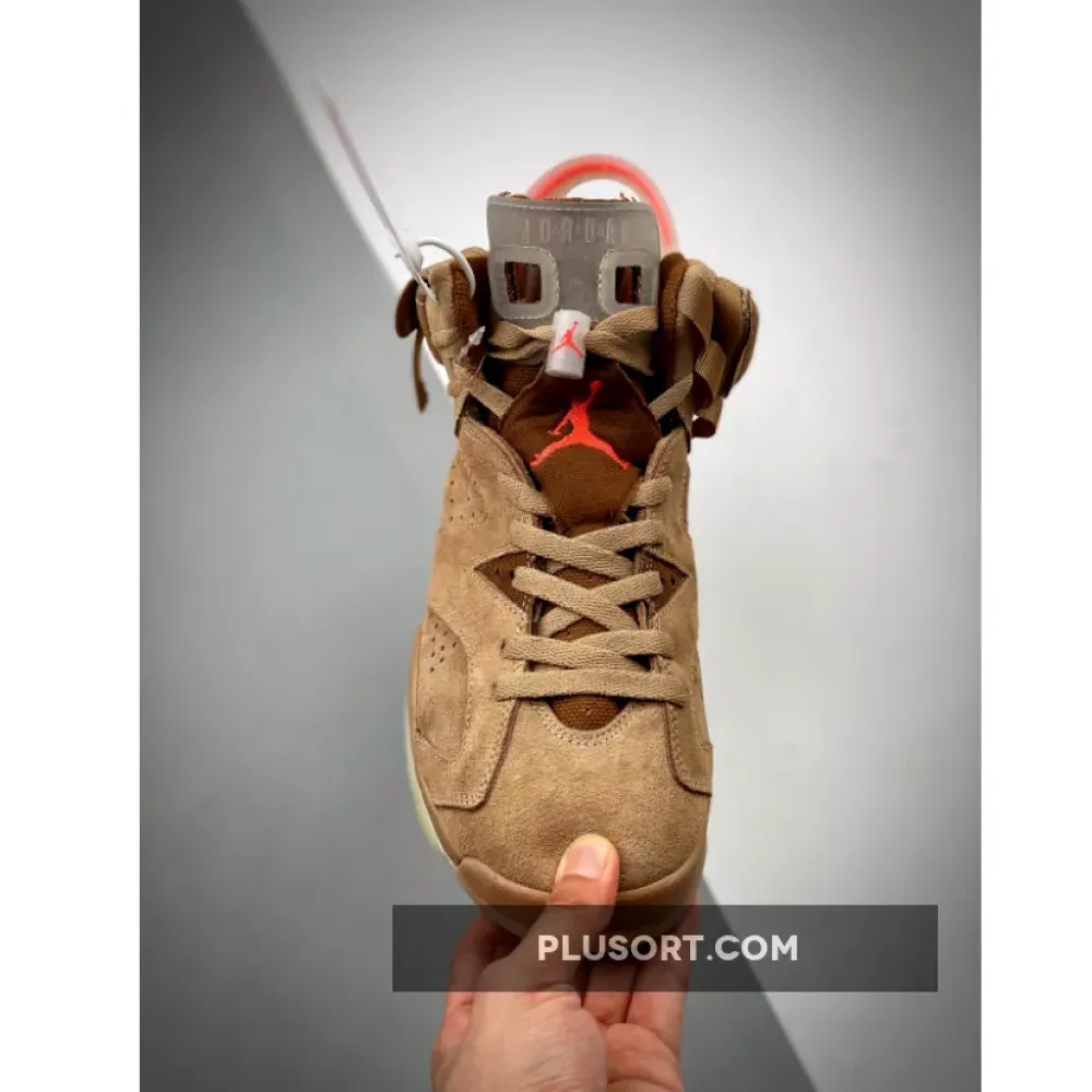 Travis Scott x Air Jordan 6 British Khaki/Sail/Bright Crimson DH0690-200