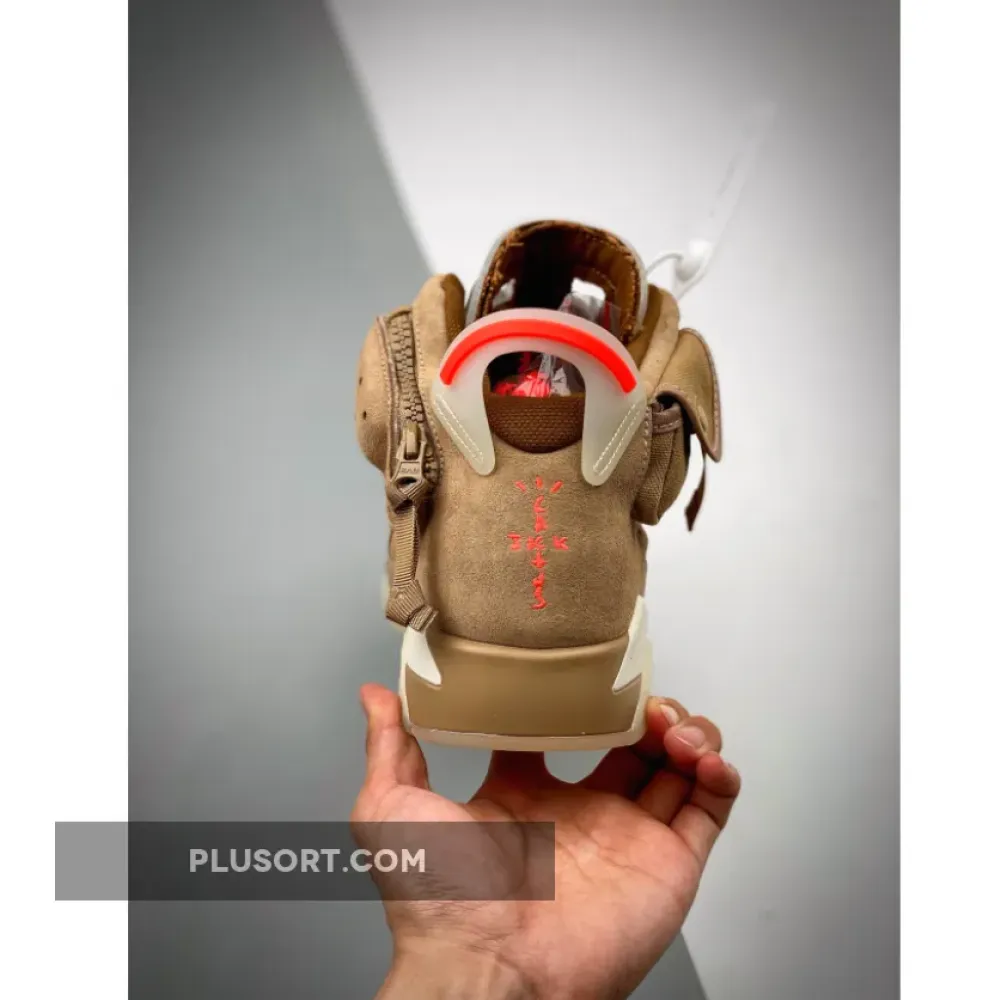 Travis Scott x Air Jordan 6 British Khaki/Sail/Bright Crimson DH0690-200