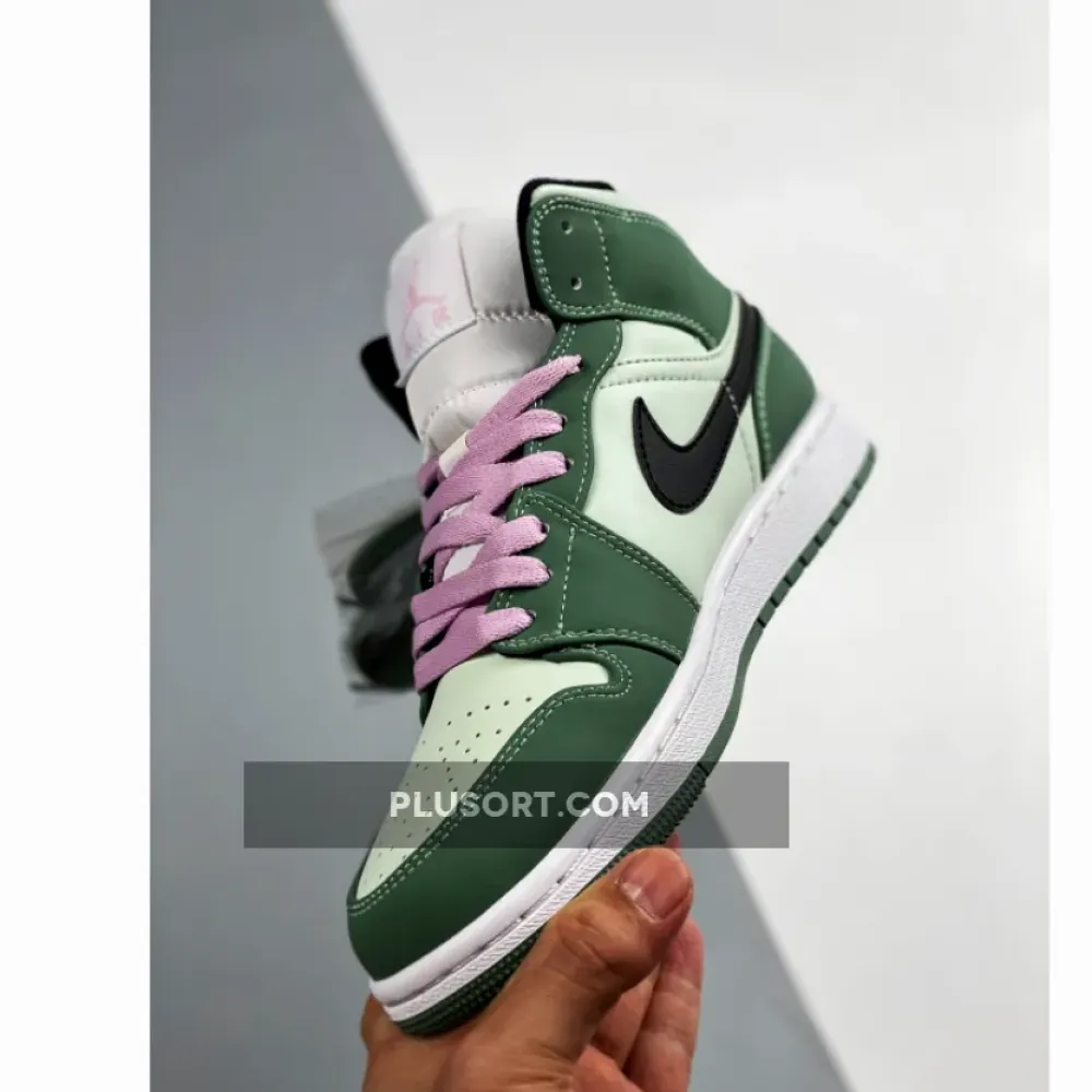 Air Jordan 1 Mid SE Dutch Green/Black-Barely Green CZ0774-300