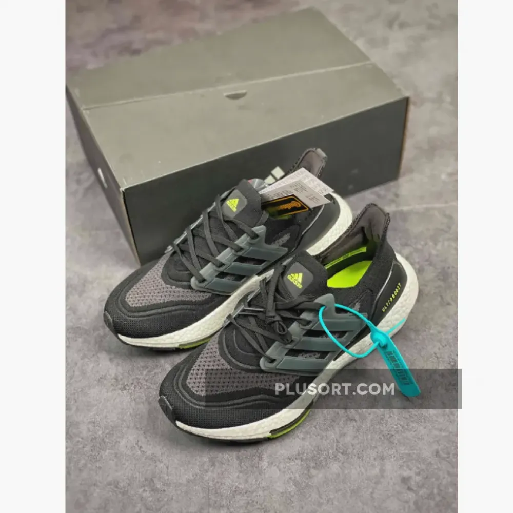 adidas UltraBOOST 21 Black/Silver Metallic/Solar Yellow FY0374