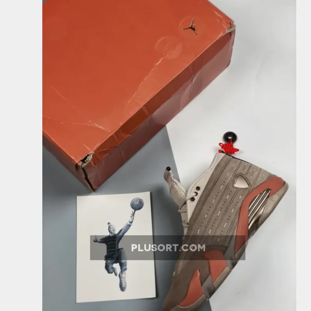 Clot x Air Jordan 14 Low Sepia Stone/Terra Blush-Desert Sand DC9857-200