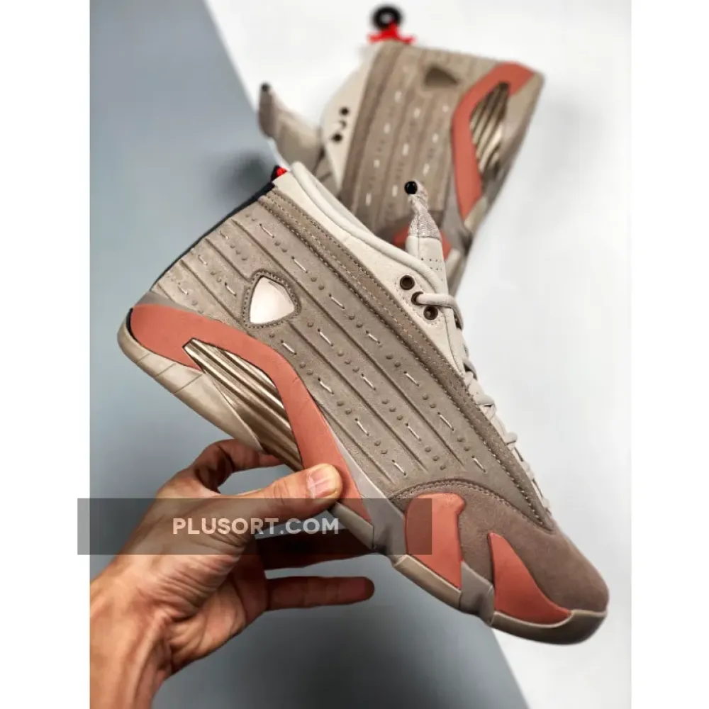Clot x Air Jordan 14 Low Sepia Stone/Terra Blush-Desert Sand DC9857-200