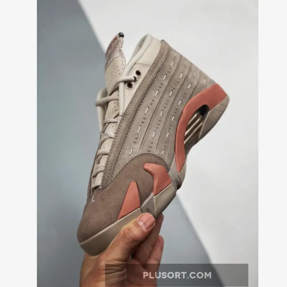 Clot x Air Jordan 14 Low Sepia Stone/Terra Blush-Desert Sand DC9857-200