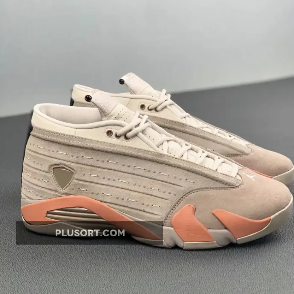Clot x Air Jordan 14 Low Sepia Stone/Terra Blush-Desert Sand DC9857-200