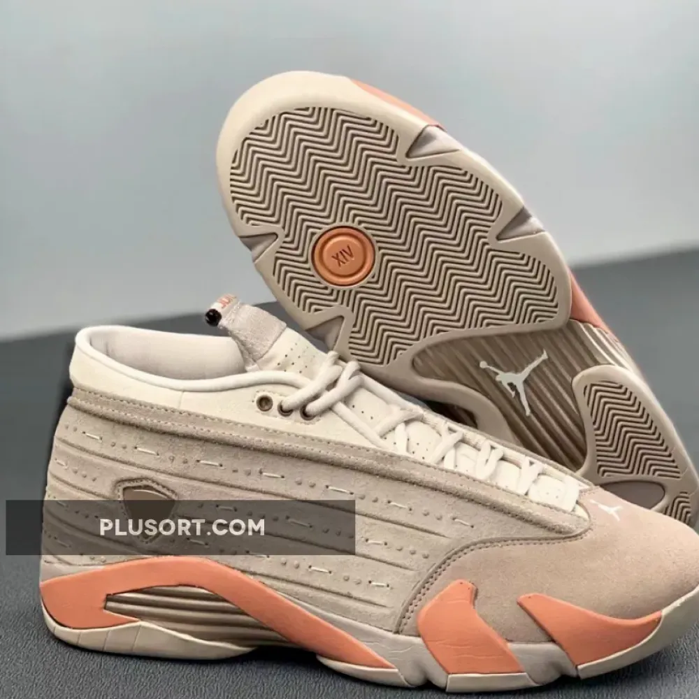 Clot x Air Jordan 14 Low Sepia Stone/Terra Blush-Desert Sand DC9857-200