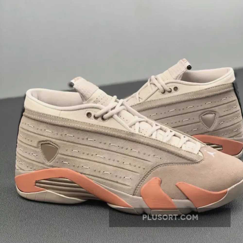 Clot x Air Jordan 14 Low Sepia Stone/Terra Blush-Desert Sand DC9857-200