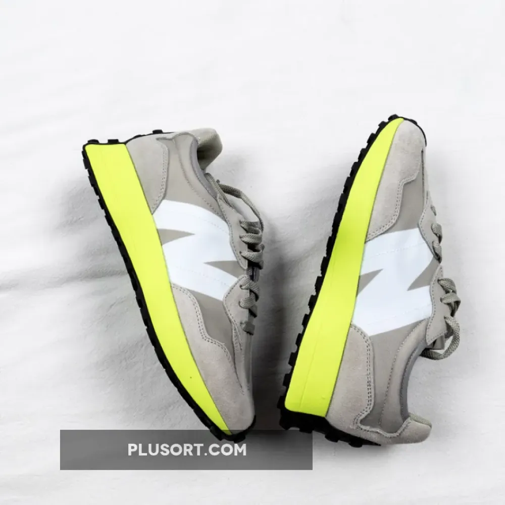New Balance 327 Grey Neon Green