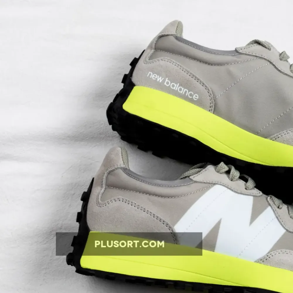 New Balance 327 Grey Neon Green