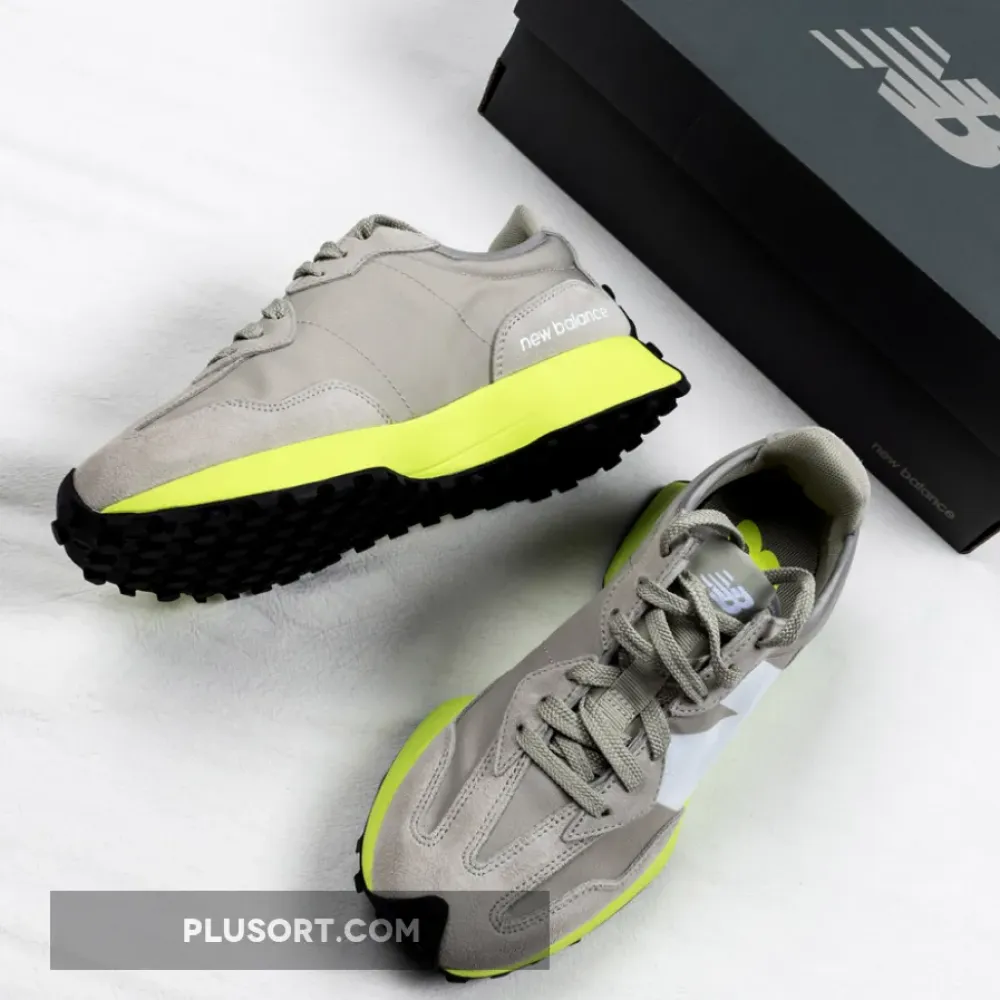 New Balance 327 Grey Neon Green