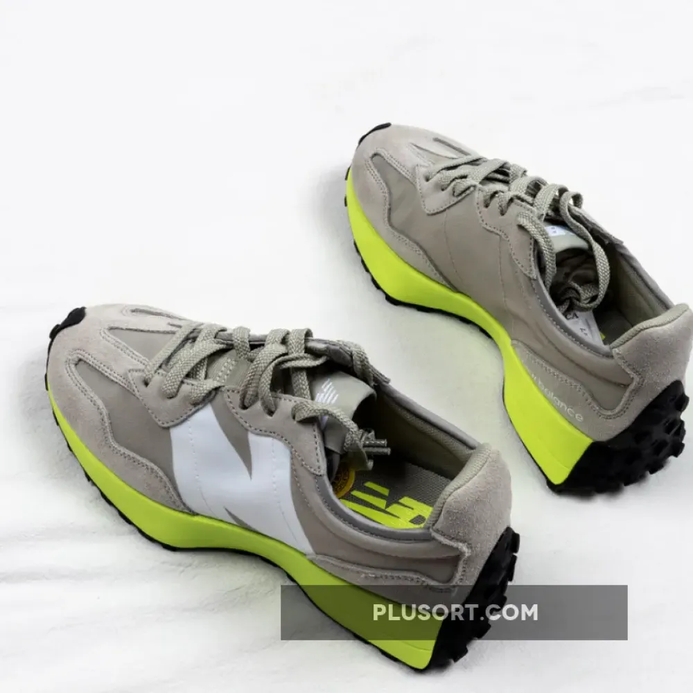 New Balance 327 Grey Neon Green