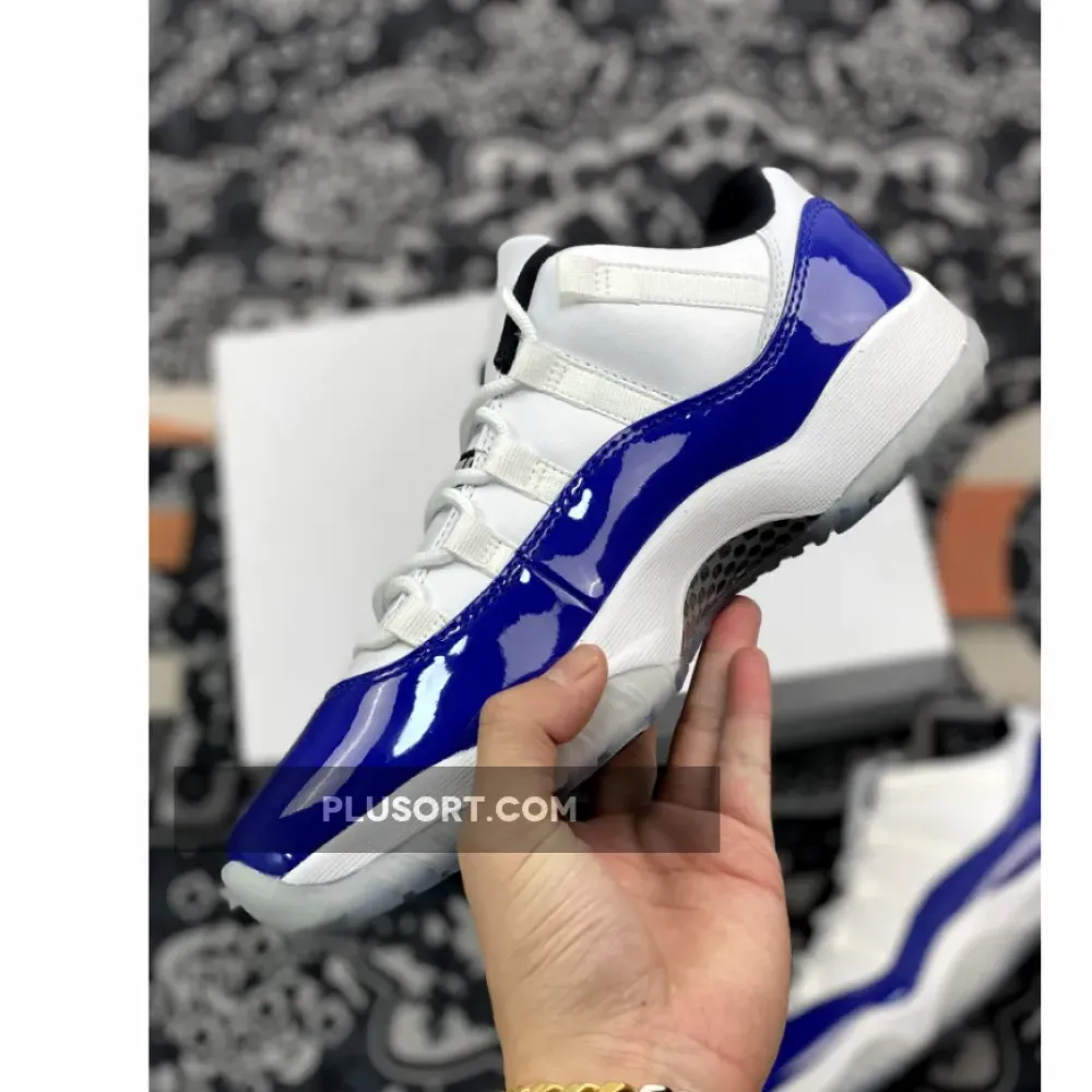 Air Jordan 11 Low White/Black-Concord AH786–1