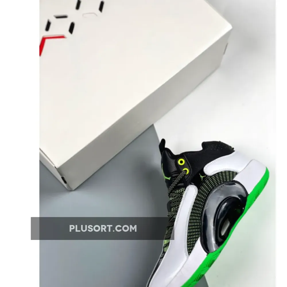 Air Jordan 35 White Black Green