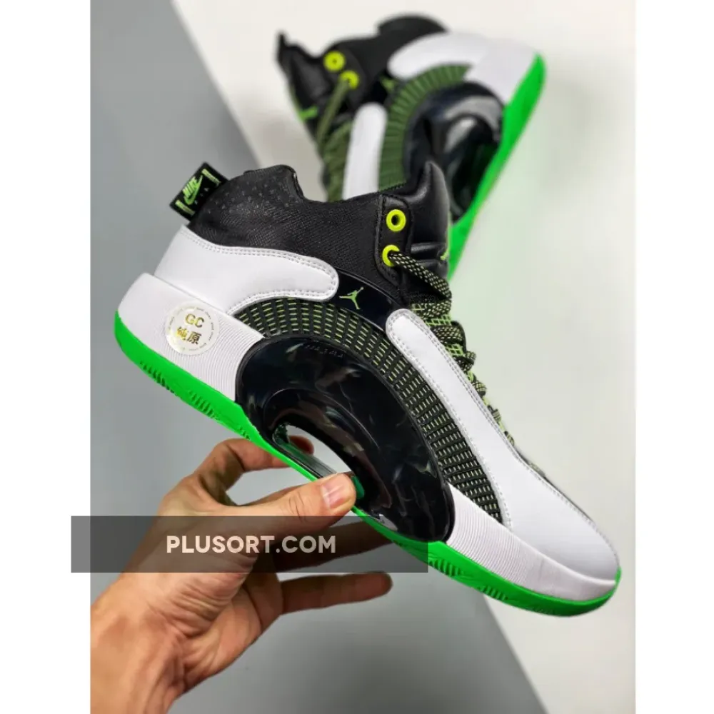 Air Jordan 35 White Black Green