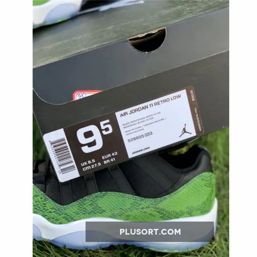 Air Jordan 11 Retro Low Black/Nightshade-White-Volt Ice 528895-033