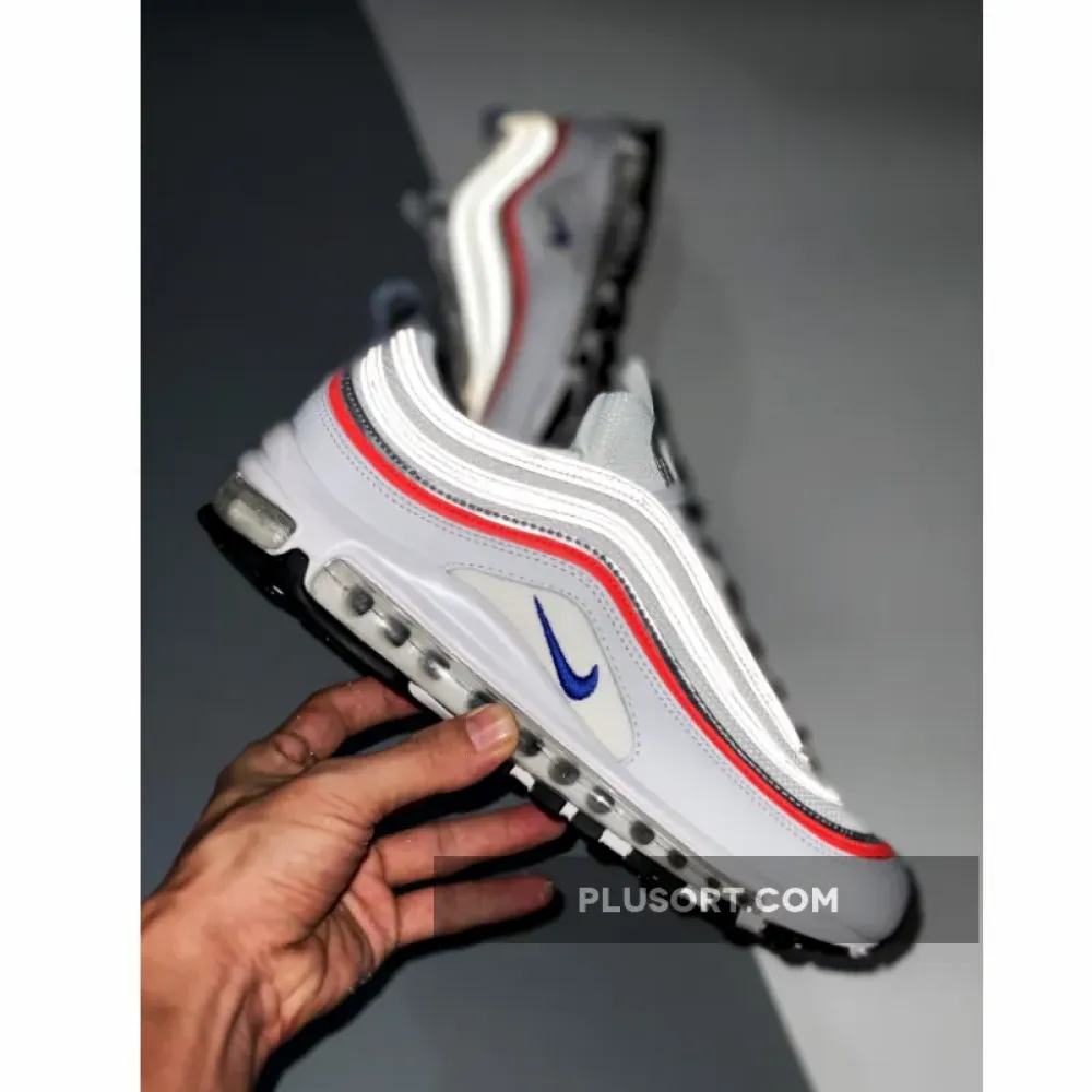 Nike Air Max 97 Silver Racer Blue Red  CZ6087-101
