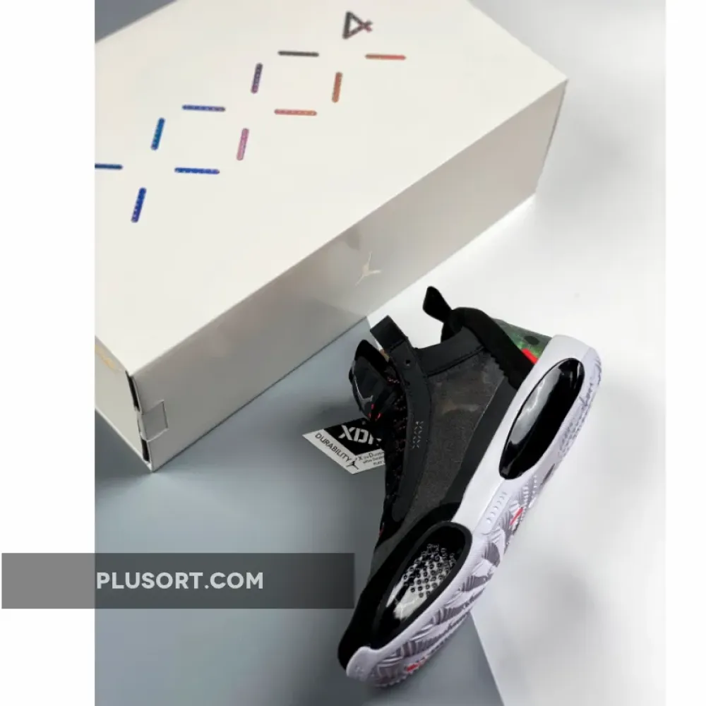 Air Jordan 34 Low “Heritage” Black/Metallic Silver-White-Red Orbit CU3473-001