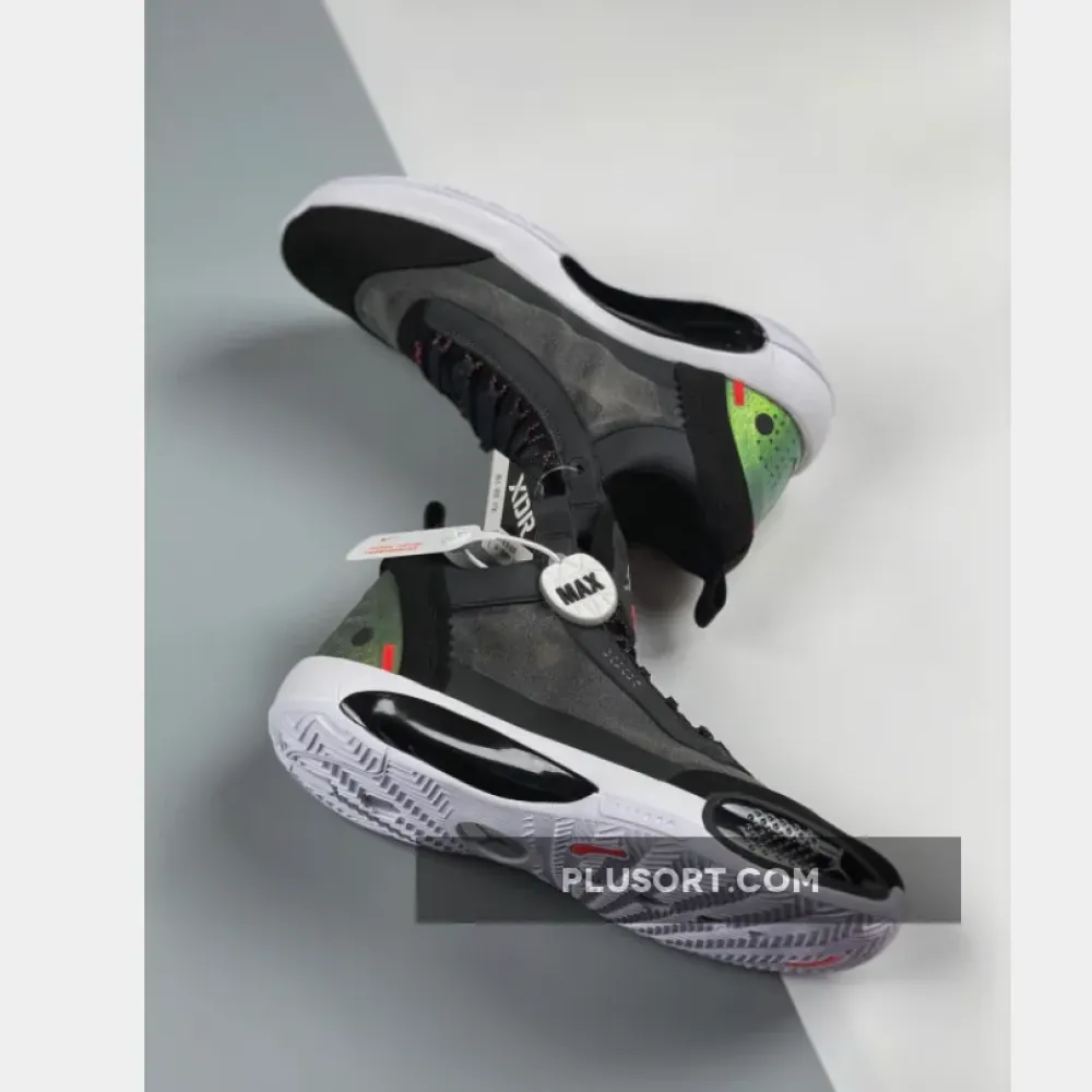 Air Jordan 34 Low “Heritage” Black/Metallic Silver-White-Red Orbit CU3473-001
