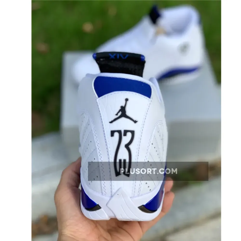 Air Jordan 14 White/Hyper Royal-Black  487471-104