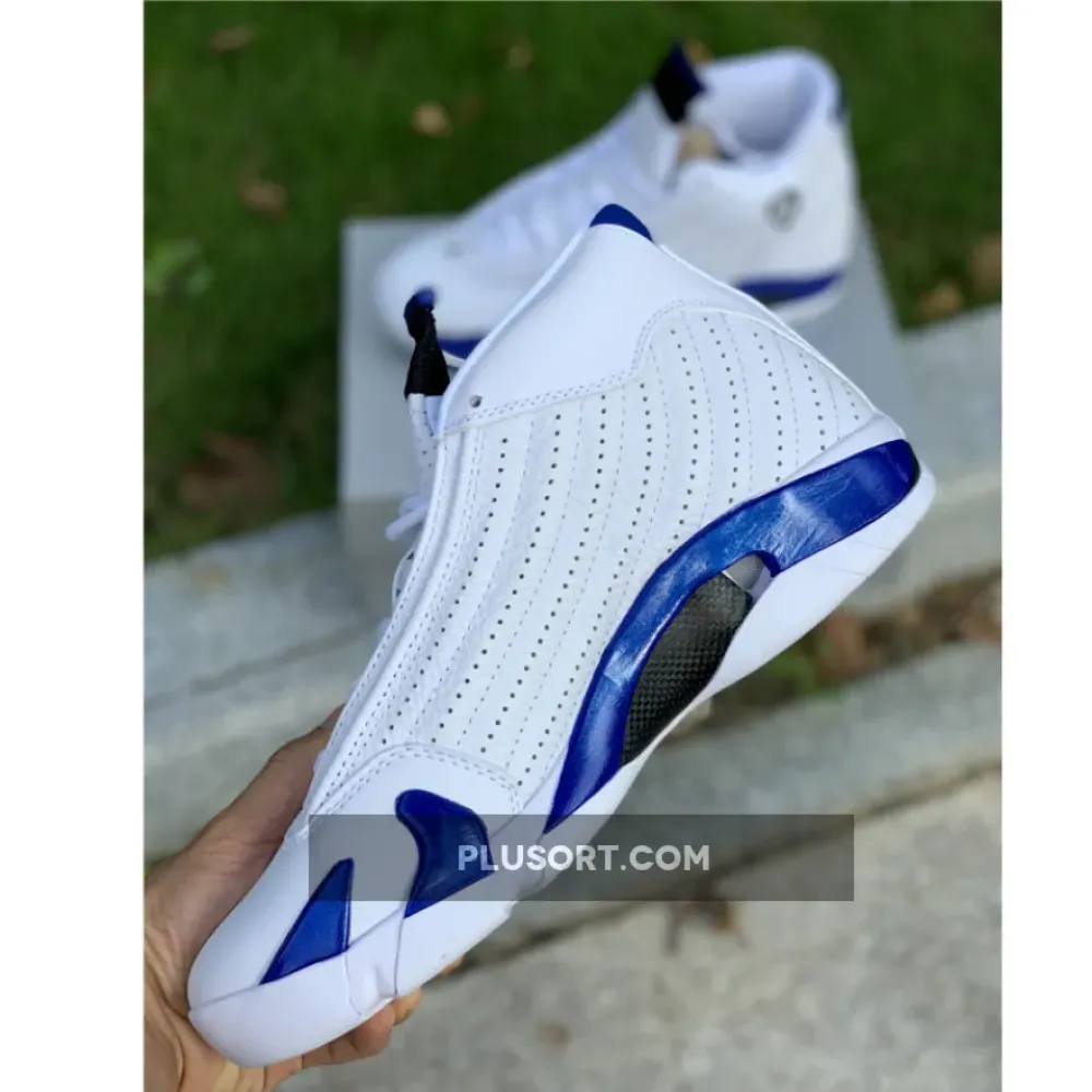 Air Jordan 14 White/Hyper Royal-Black  487471-104
