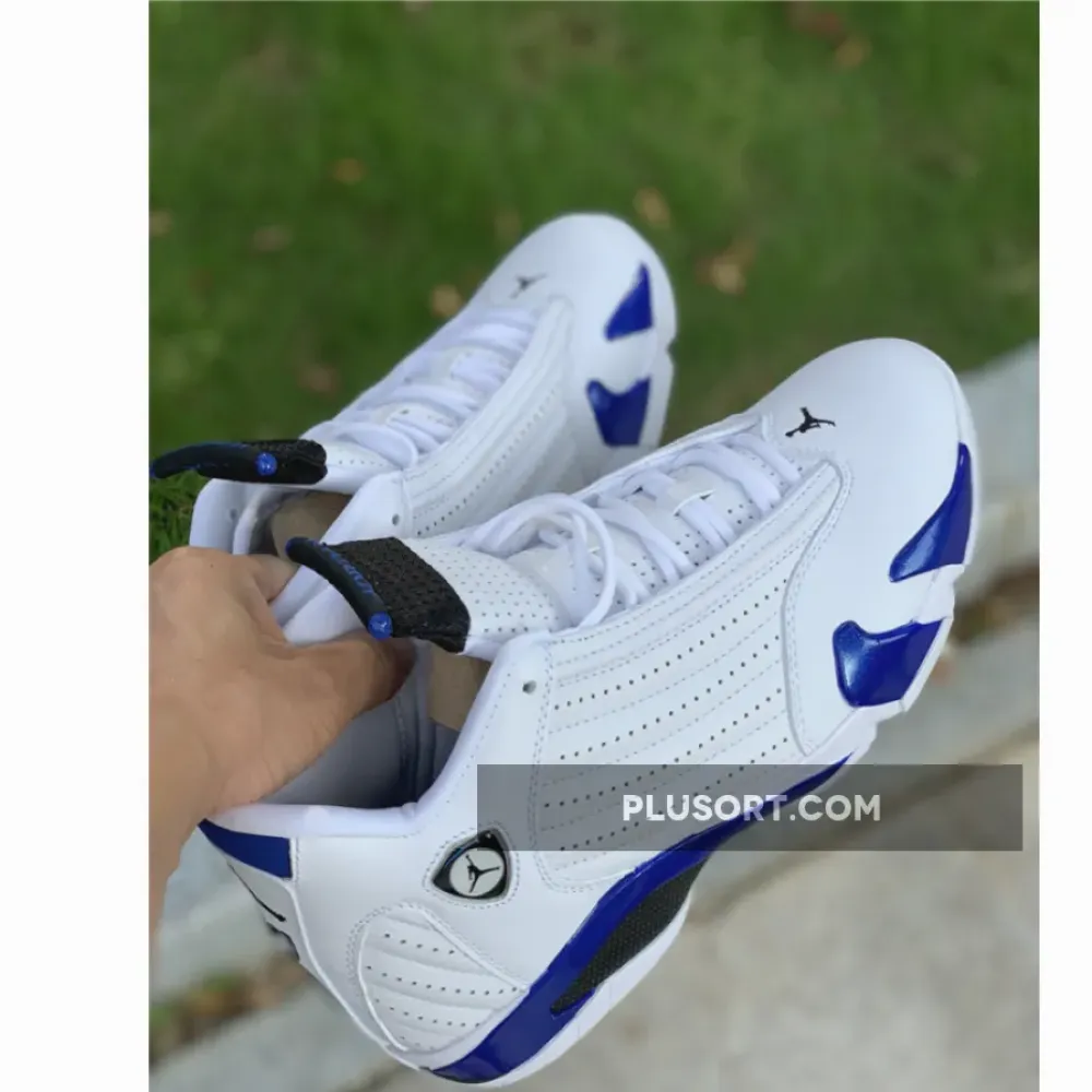 Air Jordan 14 White/Hyper Royal-Black  487471-104