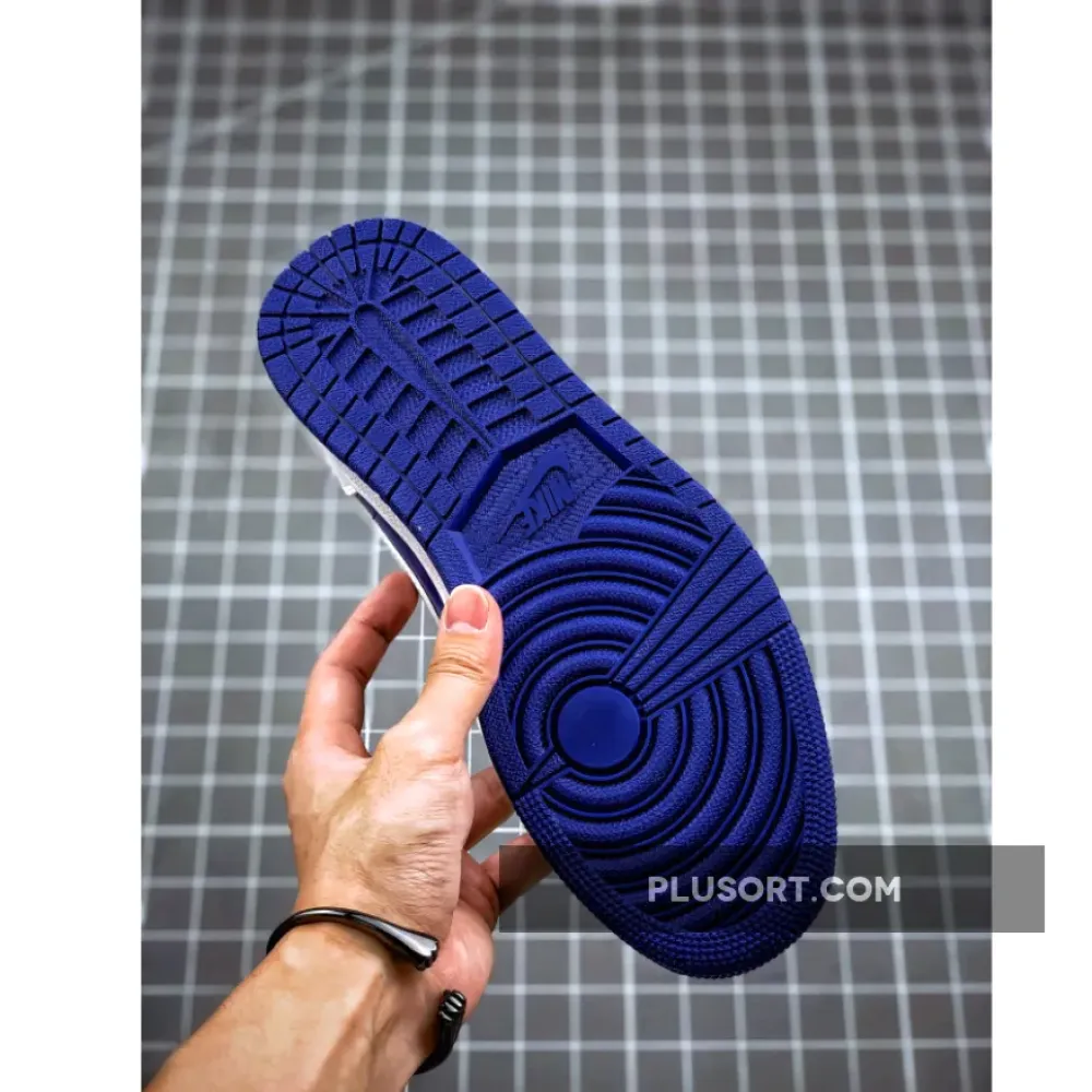 Air Jordan 1 Mid White/Deep Royal Blue-Track Red-Laser Orange 554724-131