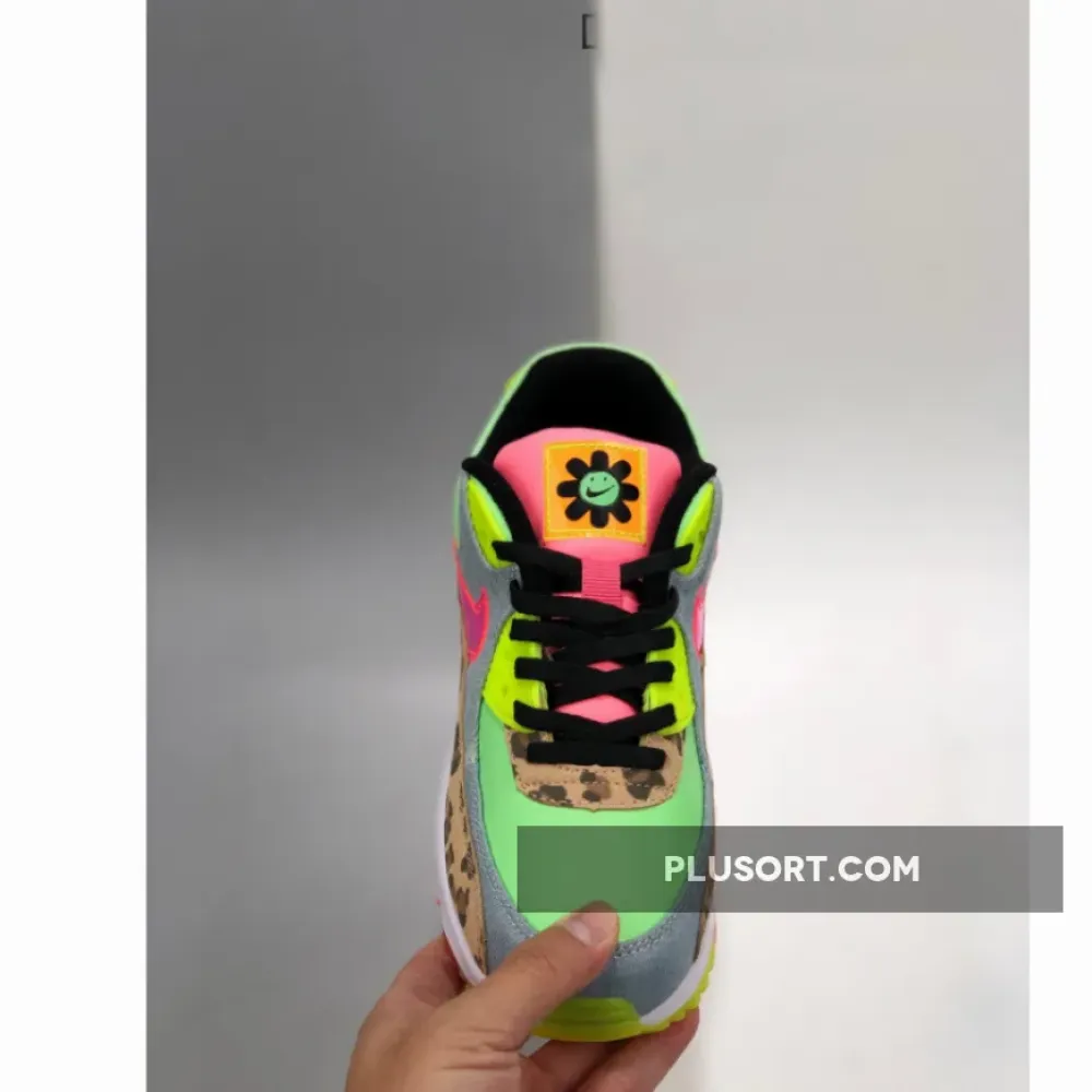 Nike Air Max 90 LX Illusion Green/Sunset Pulse-Black-White CW3499-300