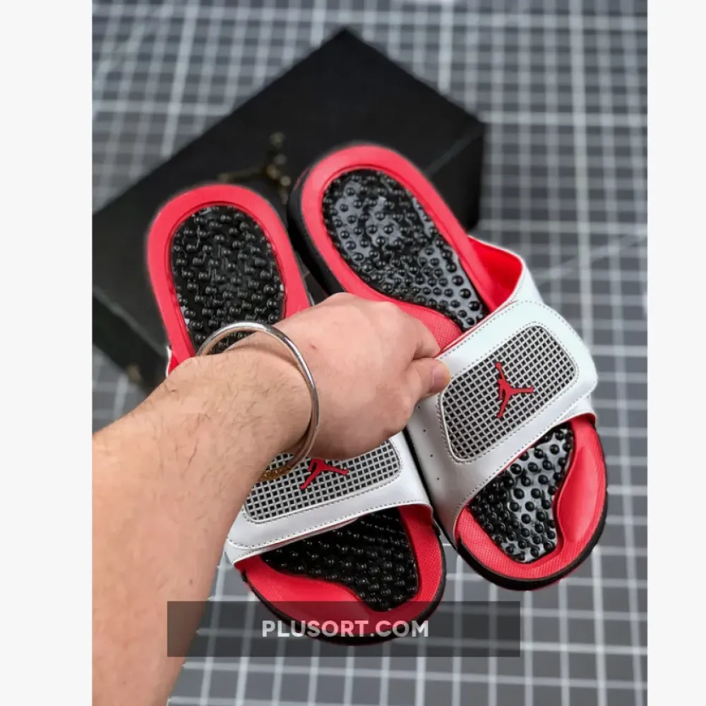 Air Jordan Hydro 13 White Red Black