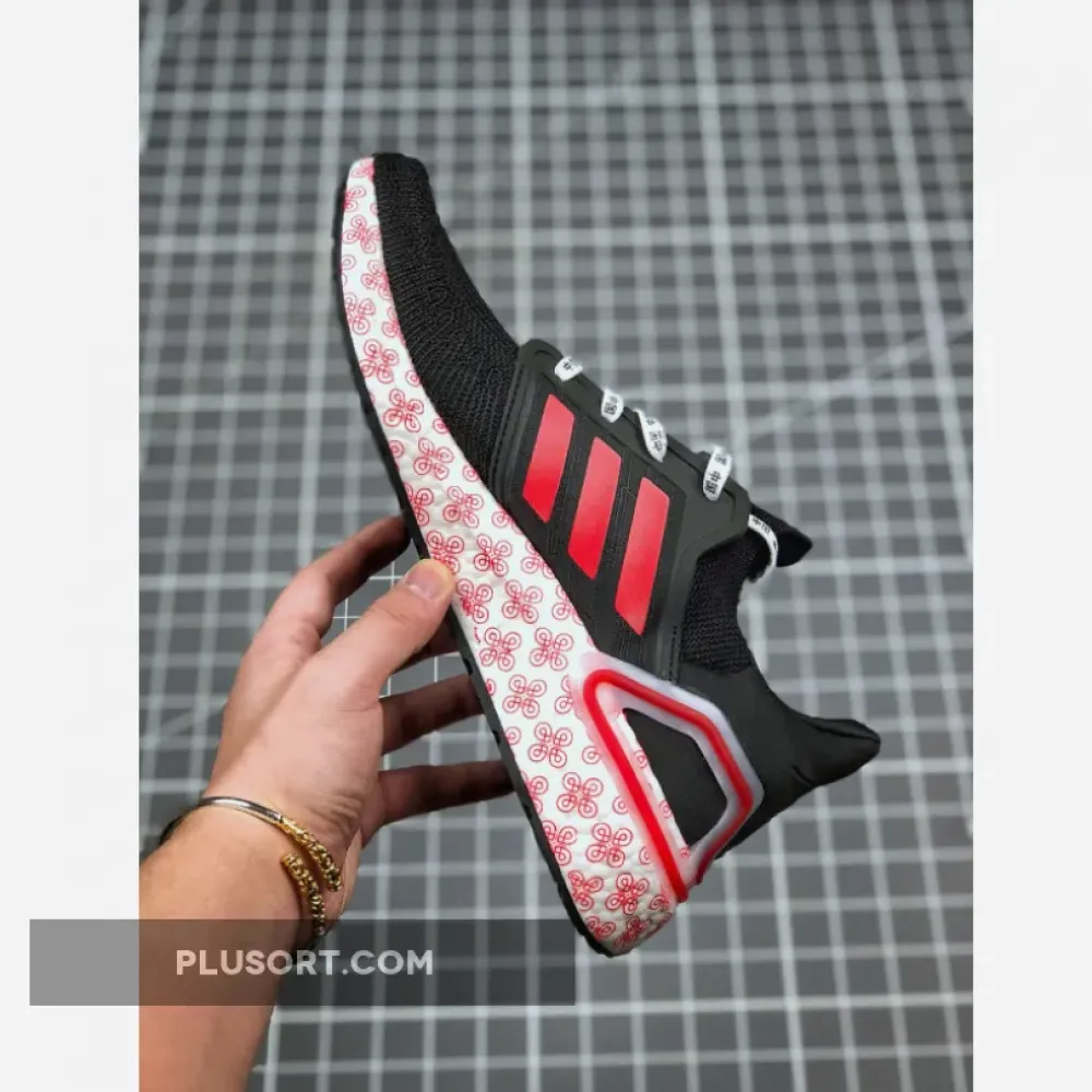adidas UltraBOOST 20 Black/Glory Red/White  FX8886
