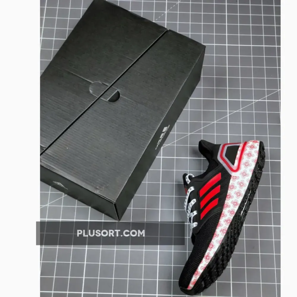 adidas UltraBOOST 20 Black/Glory Red/White  FX8886