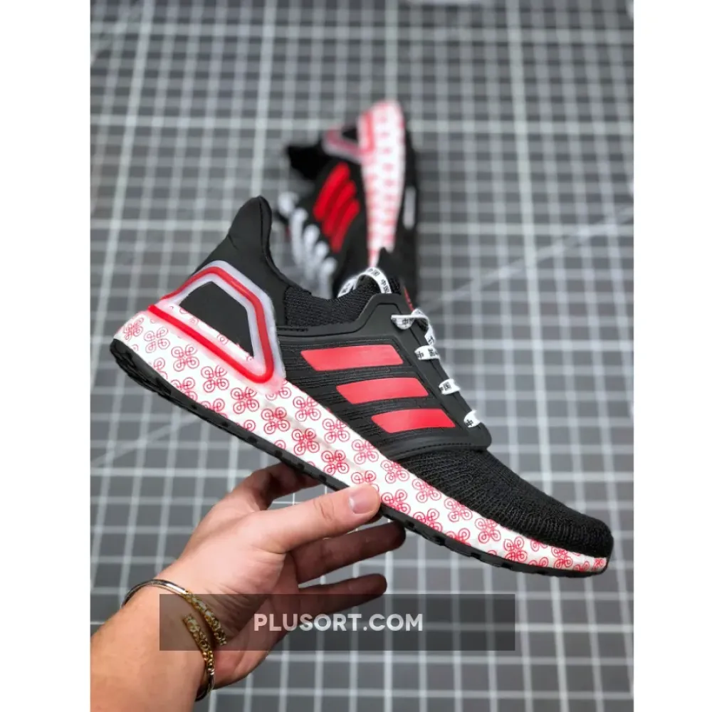 adidas UltraBOOST 20 Black/Glory Red/White  FX8886