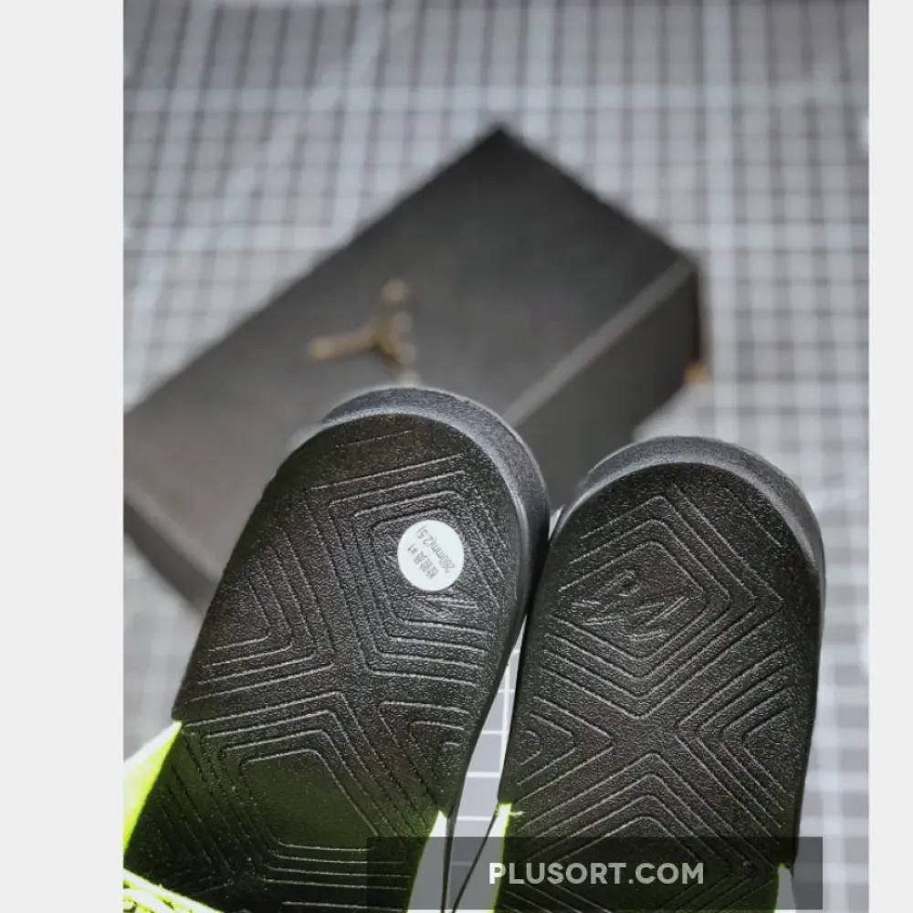 Air Jordan Hydro 7 Black Volt Slippers  BQ6290-700