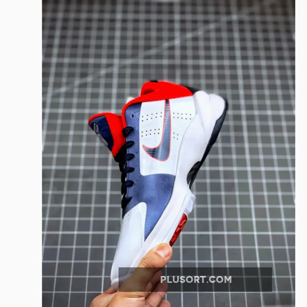 Nike Zoom Kobe 5 “USA” White/Obsidian-Sport Red 386430-103