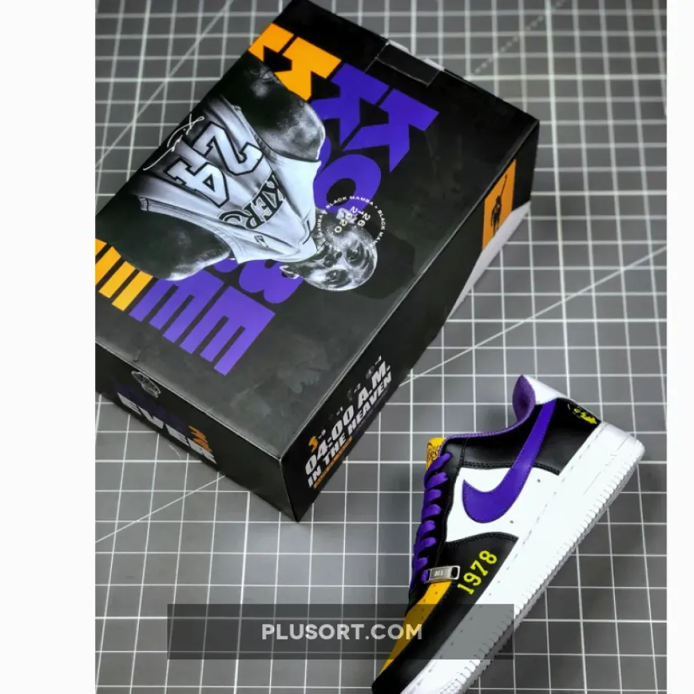 Kobe x Nike Air Force 1 Low Black/Yellow-Purple-White