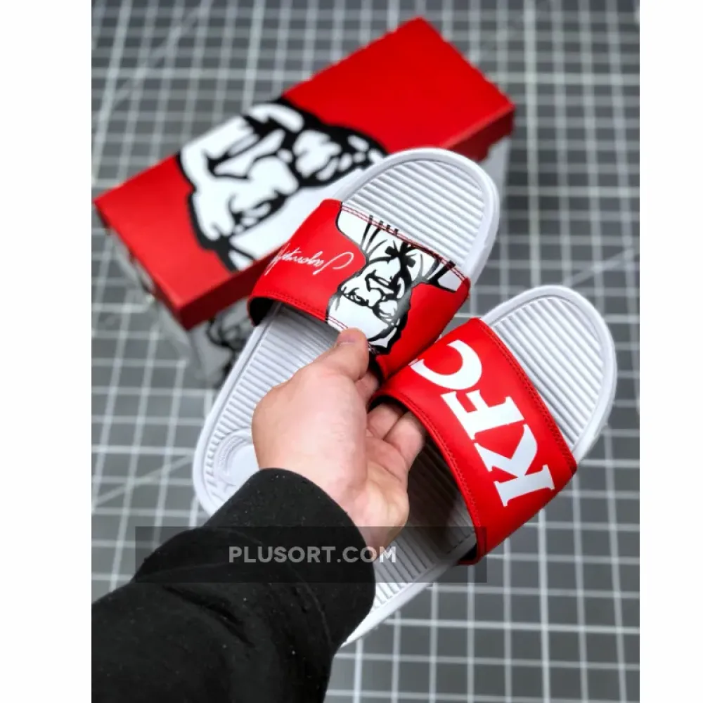 KFC x SANDALBOYZ Court Slides Red White