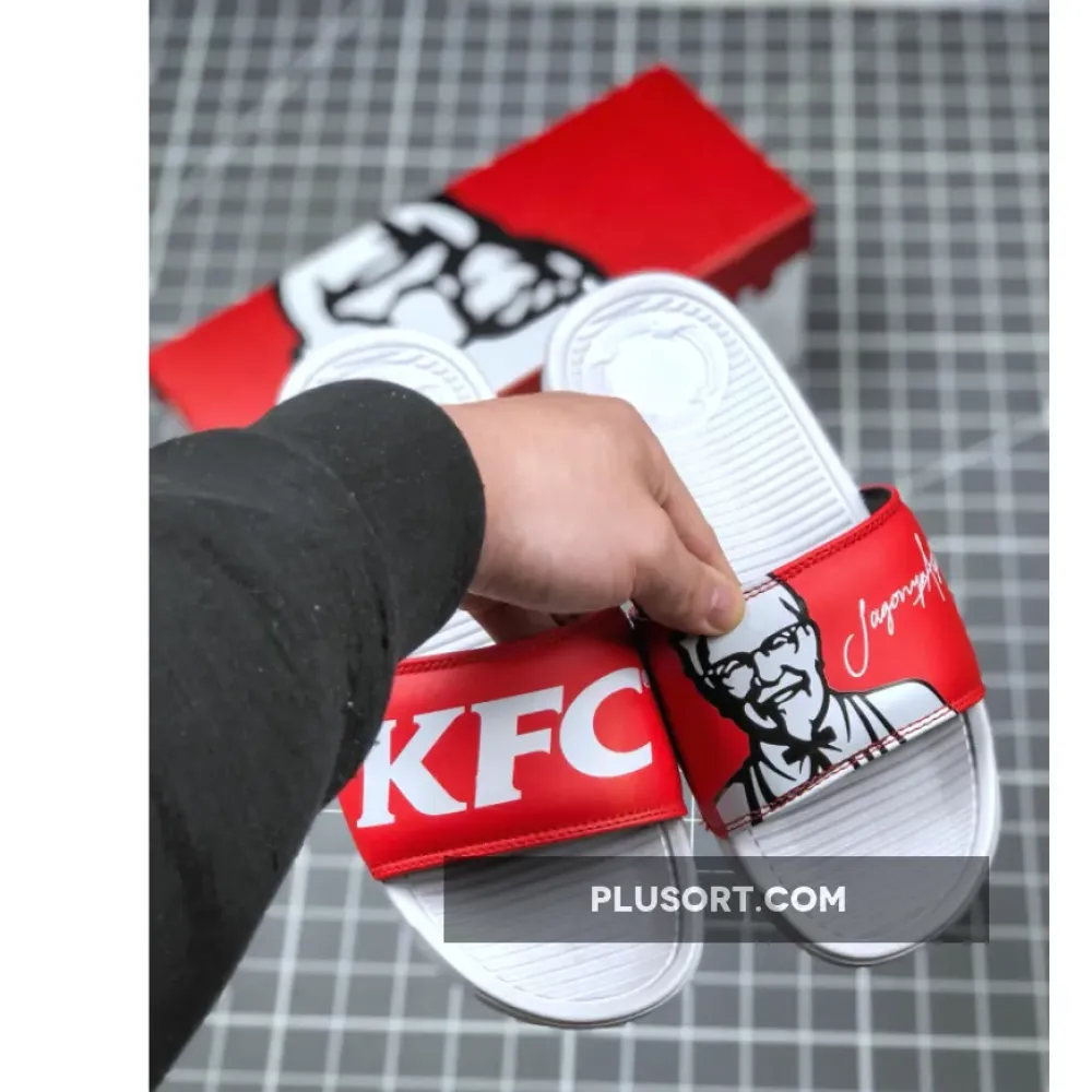 KFC x SANDALBOYZ Court Slides Red White