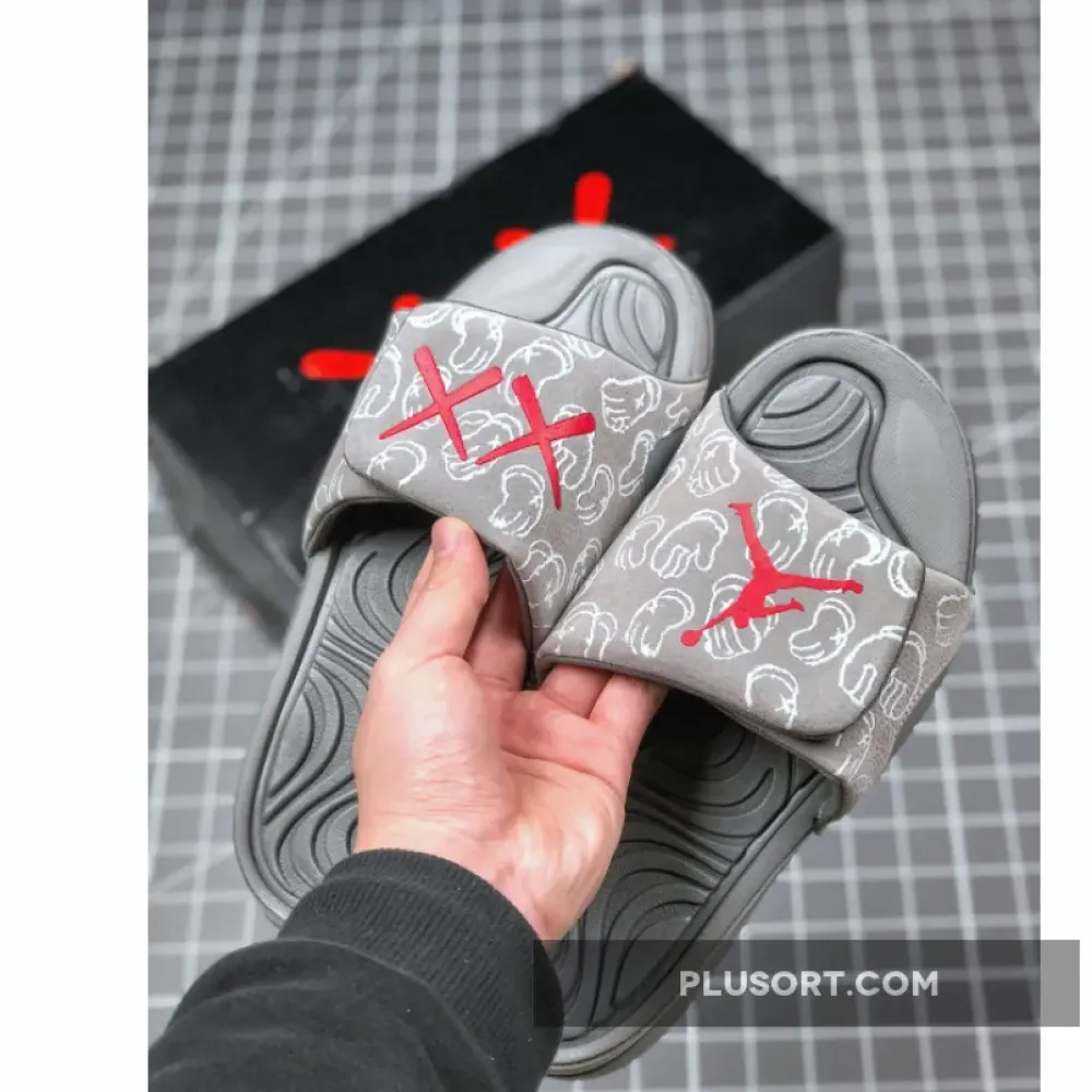 Kaws x Air Jordan 4 Cool Grey Slide Sandals
