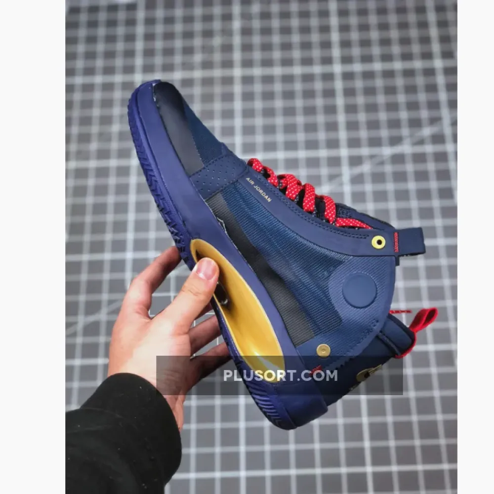 Air Jordan 34 Navy Blue/Gold